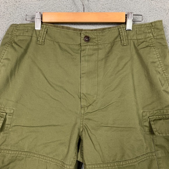 Polo Ralph Lauren Cargo Shorts Men's 33 Olive Green Heavyweight 9.5" Relaxed Fit - Picture 3 of 13